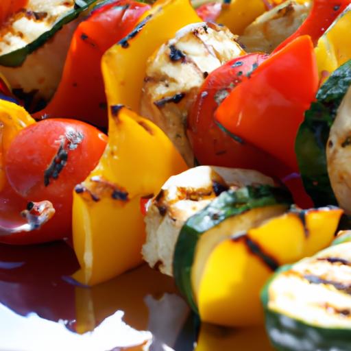 sizzling Skewers: Grilled Halloumi Meets Garden Veggies