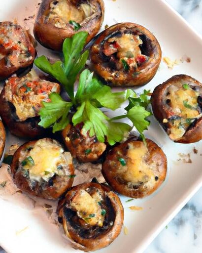 Irresistible Parmesan Stuffed Mushrooms: A Savory Delight
