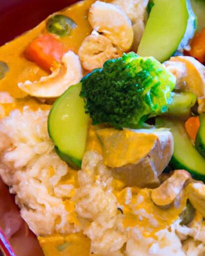 Tropical Delight: Chicken Coconut Curry with Fresh Veggies