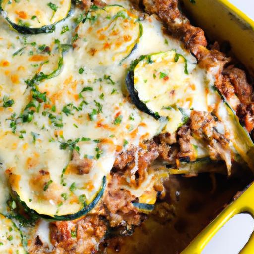 Zucchini Lasagna Delight: Ground Beef’s Healthy Twist