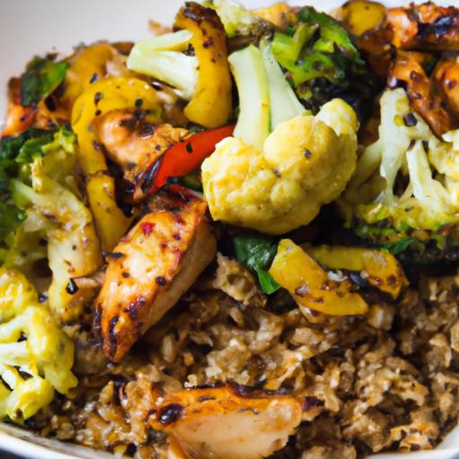 Wholesome Cauliflower Fried Rice with Savory Chicken Twist
