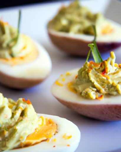 Creamy Twist: Deviled Eggs with Avocado Delight Recipe