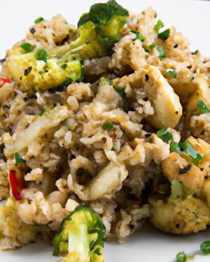 Wholesome Cauliflower Fried Rice with Savory Chicken Twist
