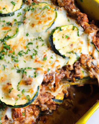 Zucchini Lasagna Delight: Ground Beef’s Healthy Twist