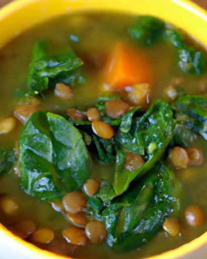 Hearty Lentil and Spinach Soup: Nutritious Comfort Bowl