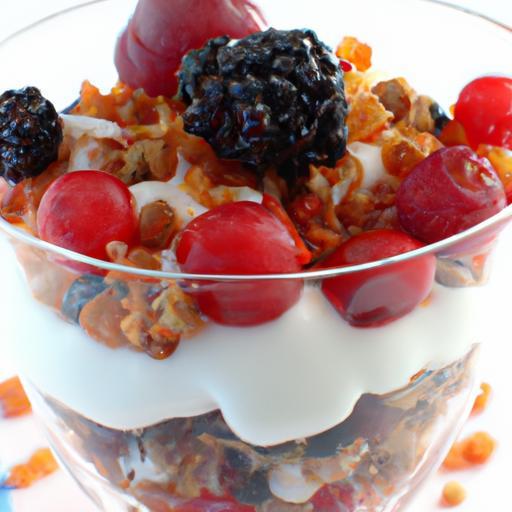 Layered Delight: Greek Yogurt Parfait with Berries & Granola