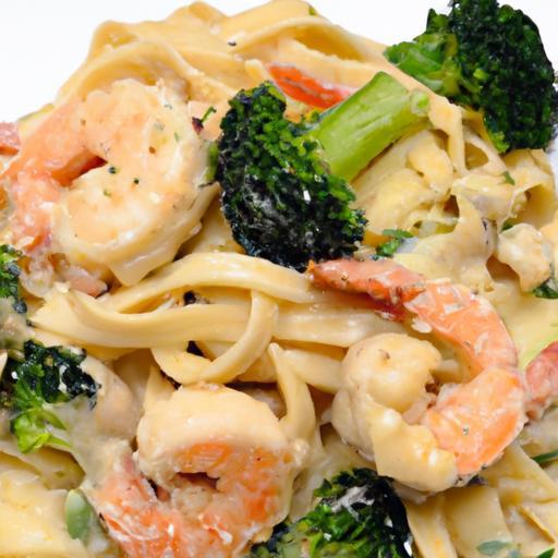 Savor the Flavor: Fettuccine Alfredo with Shrimp & Broccoli