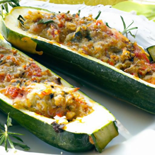 Hearty Stuffed Zucchini Boats with Savory Lentil Filling