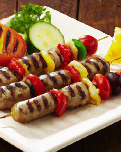 Sizzling Turkey Sausage & Veggie Skewers: A Flavorful Feast