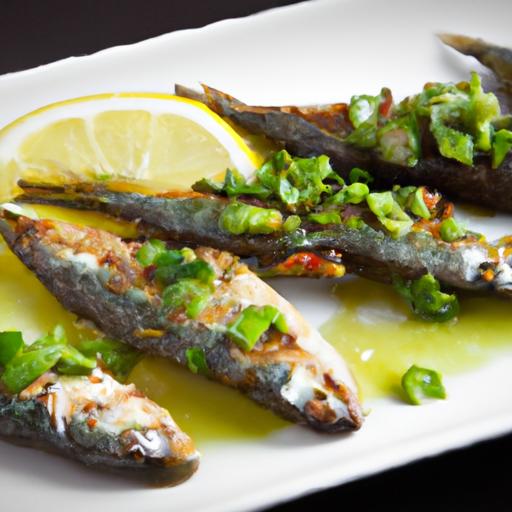 Sizzling Grilled Sardines with Zesty Green Chile ⁣Sauce