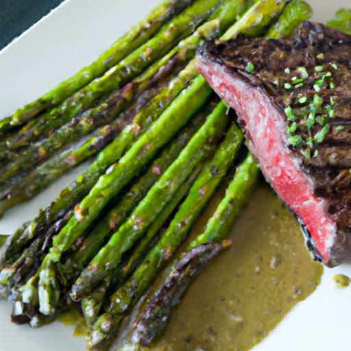 Savor Garlic Butter Steak with Crispy Asparagus Delight