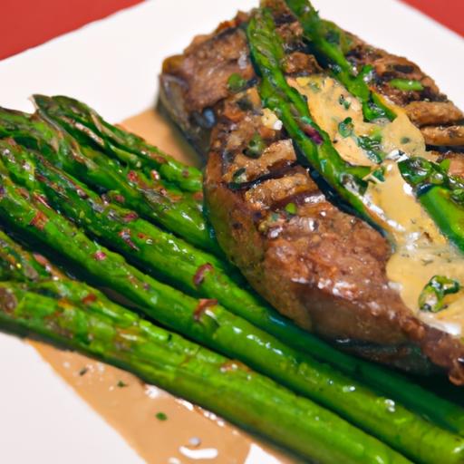 Savor Garlic Butter Steak with Tender Asparagus Delight