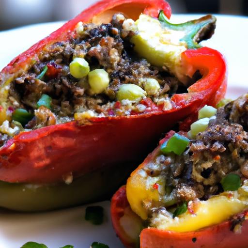 Wholesome Quinoa & Black Bean Stuffed Peppers Delight