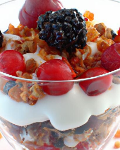 Layered Delight: Greek Yogurt Parfait with Berries & Granola