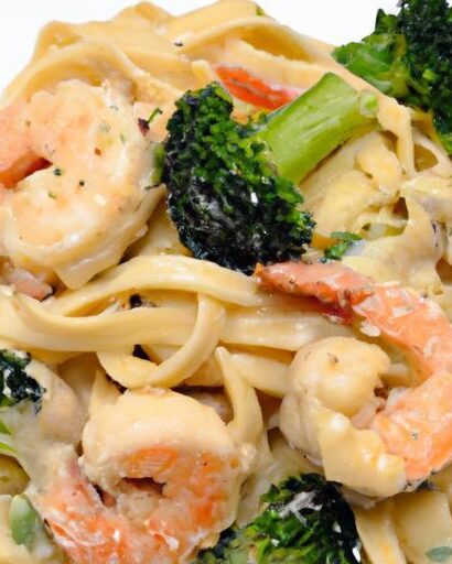 Savor the Flavor: Fettuccine Alfredo with Shrimp & Broccoli