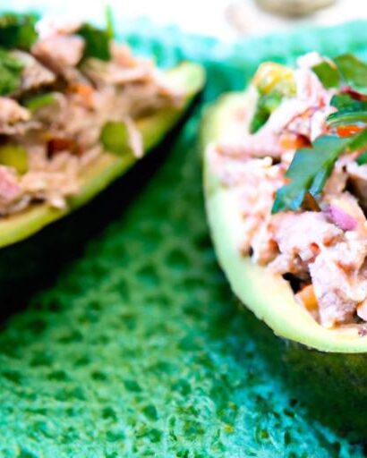 Fresh & Flavorful: Tuna Salad Stuffed Avocado Delight