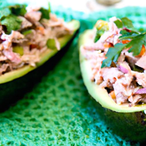 Fresh & Flavorful: Tuna Salad Stuffed Avocado Delight