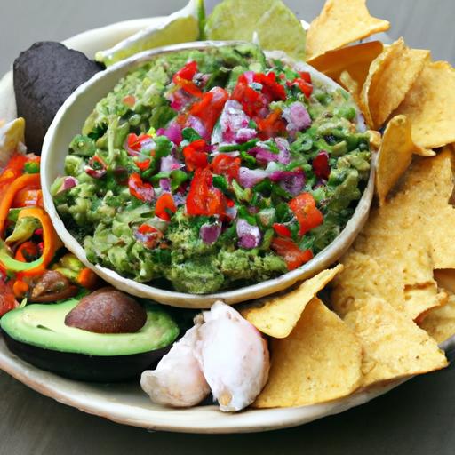 Crunchy Delight: Guacamole Paired Perfectly with Veggie Slices