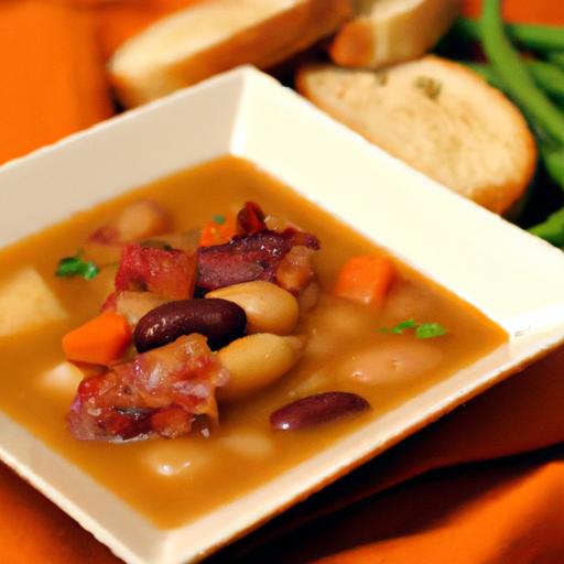 Hearty Bean and Bacon Soup: A comfort Food Classic Recipe