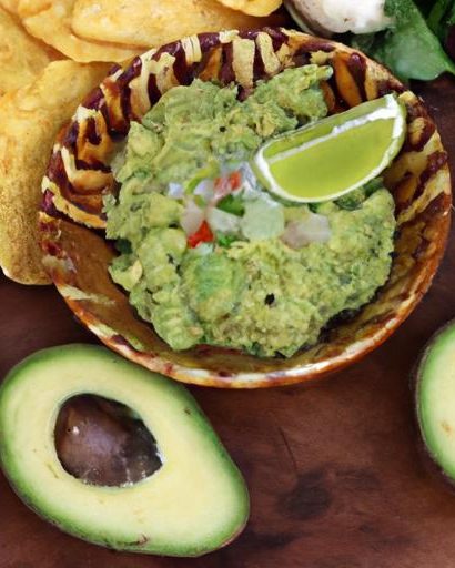 Crunchy Delight: Guacamole Paired Perfectly with Veggie Slices