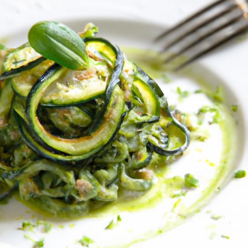 Twist on Tradition: Zucchini Noodles with Fresh Pesto Flair