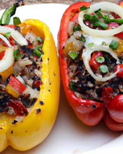 Nutritious Quinoa & Black Bean Stuffed Peppers Recipe Delight