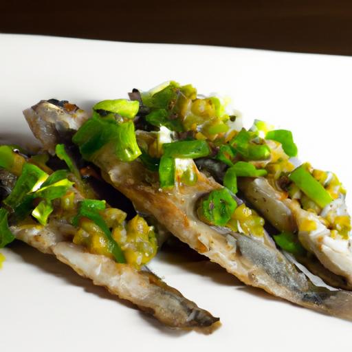 Savor the zest: Grilled Sardines with Spicy Green Chile Sauce