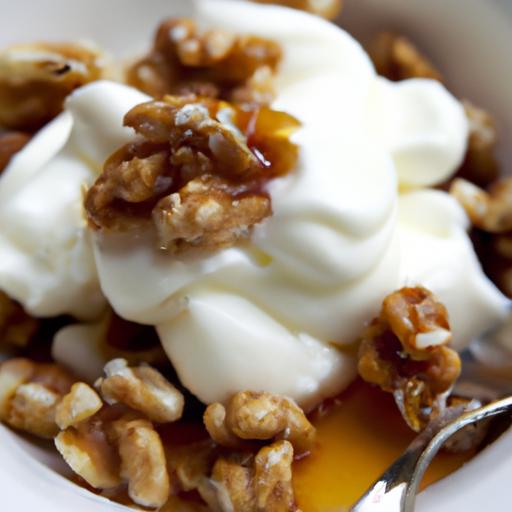 Sweet Harmony: Greek yogurt with Honey and Crunchy Walnuts