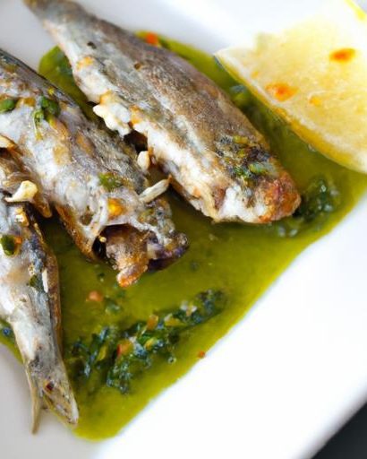 Savor the Zest: Grilled Sardines with Spicy Green Chile Sauce